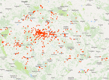 Mapa realizací Našich zakázek