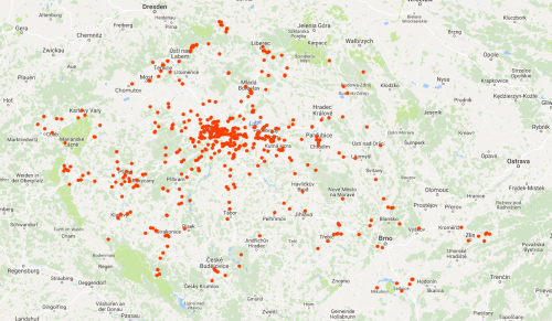 Mapa realizací Našich zakázek